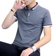 thumbnail image 2 of BROWON 2023, polo informal de verano para hombre, polo de manga corta con cuello vuelto, ajustado, polo de color vendido para hombre de talla grande Tan Jianjun unisex, 2 of 2