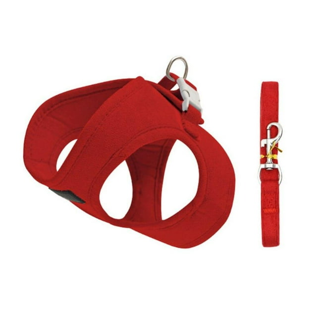Dog Harness with A Leash Adjustable Comfortable Soft Padded Dog Vest Collars Harnesses Leads