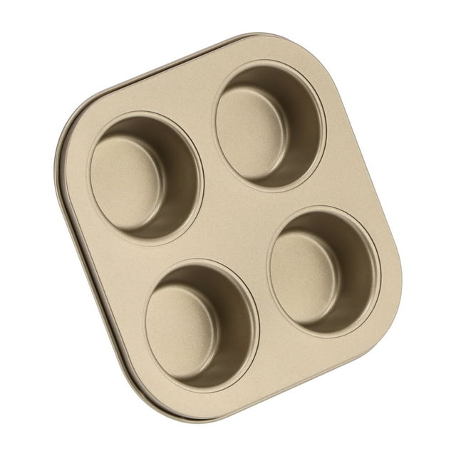 Cuisson 4Cavity Quadrate Cuisson Pan Mini Cupcake en Acier au Carbone Résistant Antiadhésif pour Micro-Ondes Muffin Cuisson Pan