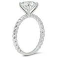 thumbnail image 2 of 2 ct Brilliant Round Cut Genuine Cultured Diamond VS1-VS2 I-J 14K White Gold Solitaire Promise Wedding Statement Engagement Designer Ring size 3.5, 2 of 7