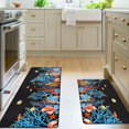 thumbnail image 3 of Kitchen Mats for Floor, 2 PCS Anti Fatigue Mats for Kitchen Floor, Waterproof Non Slip Black Kitchen Rugs Cushioned Foam Standing Mat for Laundry, Sink, Oven, Desk, Office, 3 of 6