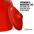 thumbnail image 3 of Geo Red Porcelain Ceramic 5 Gallon Capacity Dispenser, Stainless Steel Faucet with Included Lid, 3 of 6