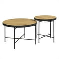 thumbnail image 3 of CRO Decor Table Basse Moderne avec Dessus MDF et Cadre en Métal (Ensemble de Couleur 2)2-Ton, 3 of 12