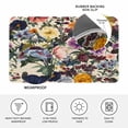 thumbnail image 4 of Country Flowers Doormat Outdoor Entrance 16"x24", Retro Pastoral Colorful Floral Herbs Absorb Moisture Dirt Door Mats, Non-Slip Rubber Backing Floor Mats Indoor, Low-Profile Front Door Rugs, 4 of 9