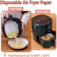 thumbnail image 4 of GTHJEXZ Papier Parchemin pour Friteuse à Air Chaud Antiadhésif pour Cuisson au Four Cuisson Rôtissage Micro-Ondes (100 Pcs 7.8 Pouces Blanc), 4 of 7