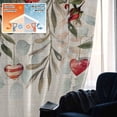 thumbnail image 5 of Red Green Valentine's Day Blackout Curtains for Bedroom/Living Room, Pinch Pleated Black Out Curtains, Summer Botanical Floral Rustic Room Darkening Window Drapes with Hooks 2 Panels, 39"x70", 5 of 8