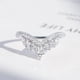 thumbnail image 1 of Anillo de diamantes en oro blanco de 18 quilates Anillo de plata S925 con forma de ojo de caballo Anillo de diamantes clásico en forma de V para mujer, 1 of 6