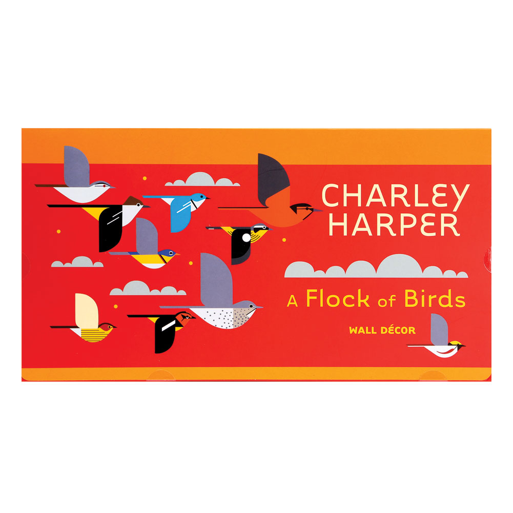 Artistic Wall Decals Charley Harper's Flock Of Birds Wall Stickers