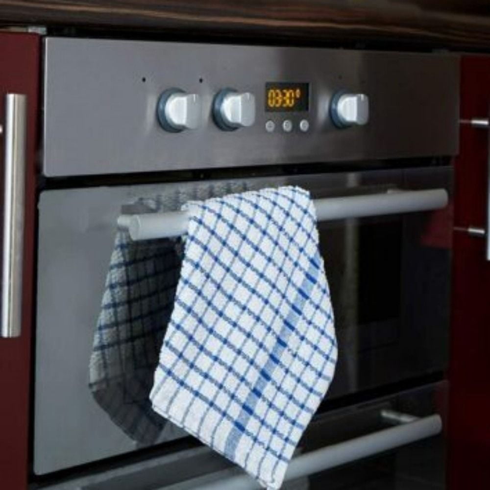 1 Pcs Drying Plaid Lint Terry Kitchen Cleaning Dish Cloths Dish