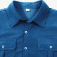 thumbnail image 5 of Zylarhe Men T Shirts Men's Shirt Double Pocket Casual Solid Color Long Sleeve Top Mens Large Shirt, 5 of 6