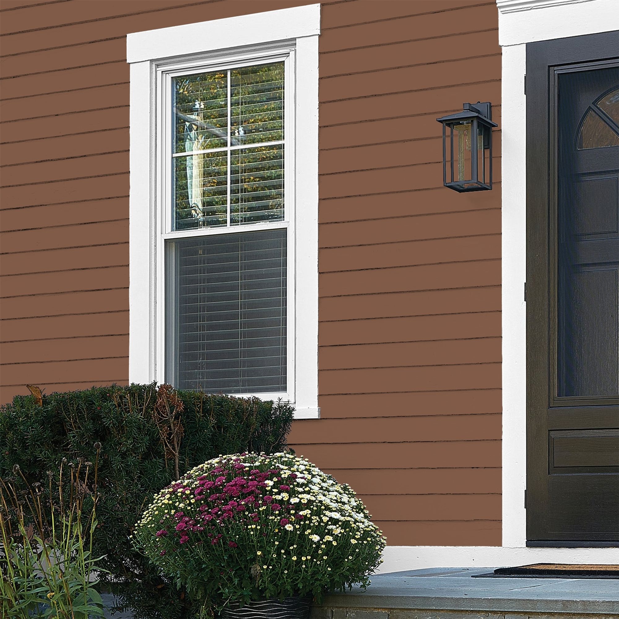 Glidden Fundamentals Spiced Cinnamon Flat Exterior Paint and Primer, 1 Gallon