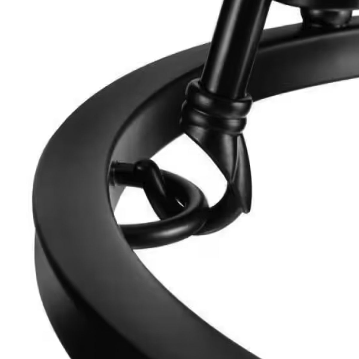 Ceybo 3-Light Black Semi-Flush Ceiling Light Fixture