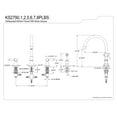 thumbnail image 2 of Kingston Brass KS2791PLBS Widespread Kitchen Faucet, Polished Chrome, 2 of 2