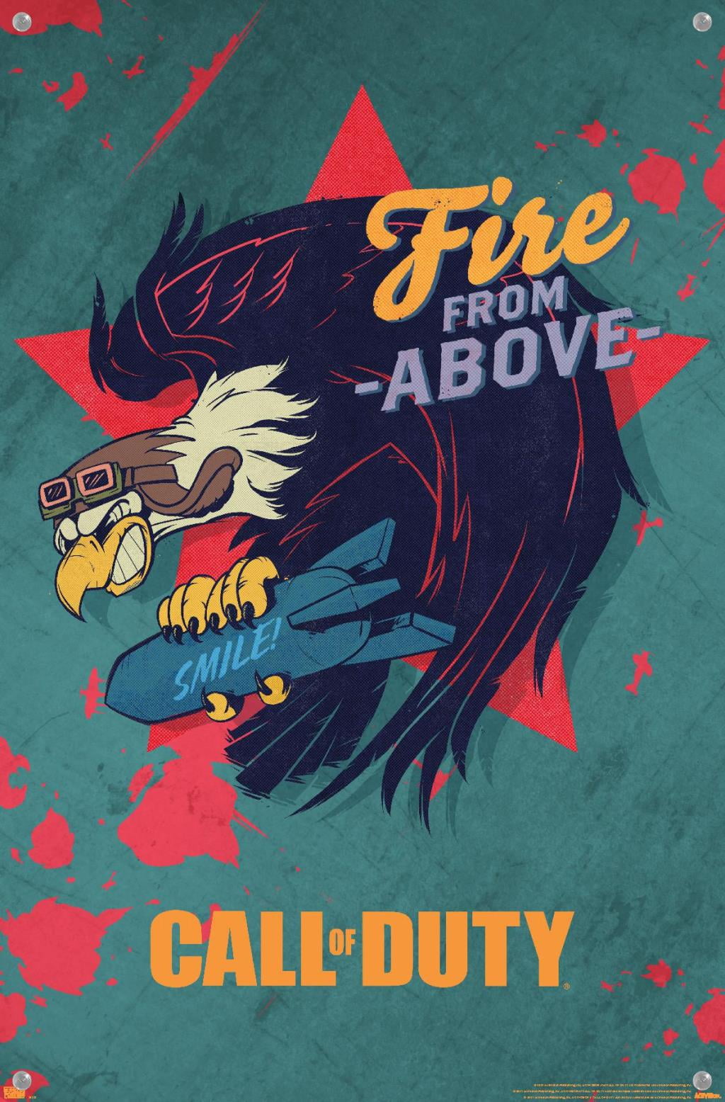 Call of Duty: Vanguard - Fire From Above Wall Poster with Pushpins, 14.725" x 22.375"