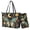 Blue and Yellow-Butterfly Moon Floral, variant on Butterfly Flower Print Handbag and Wallet Set for Women Leather Purses Top Handle Handbags with Matching Purse 2 Pcs Wallet and Purse Set, Purple