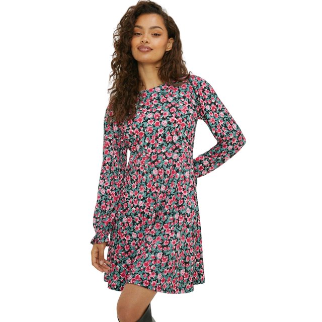 Dorothy Perkins - Vestido Corto Floral para Mujer (Rosa, Verde)