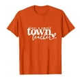 thumbnail image 4 of Tittly T Shirts for Women Spring Tops for Women Women's Just A Small Town Teacher Printed T Shirt Cotton Round Neck Casual Short Sleeves Graphic Tees Tshirts Shirts Orange XL, 4 of 4