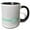Black/White, variant on 3drose, Letter W Monogrammed on Grey and White Chevron with Mint - Gray Zigzags - Personal Initial Zig Zags, 11oz Two-tone Black Mug