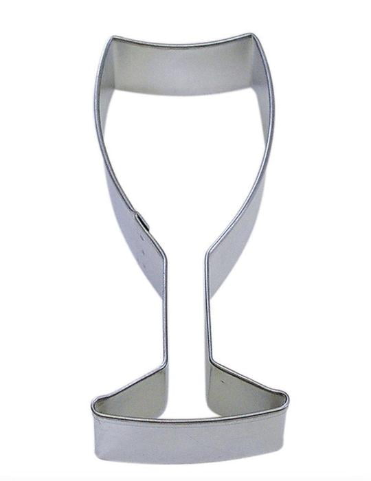 WINE GLASS STEMMED STEM ALCOHOLIC BEVERAGE DRINK CUP COOKIE CUTTER USA PR2856 