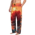 thumbnail image 6 of Sikiie Romantic Roses Sunset Ocean Pajama Pants Men, PJ Bottoms, Sleep & Lounge Pants-Medium, 6 of 6