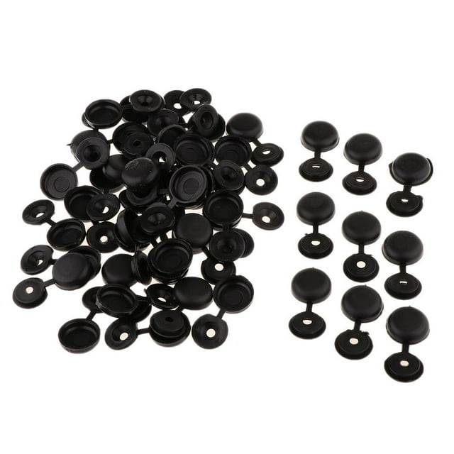 DOLITY Screw Cover Cap Hole Plug Furniture Hinge Hole Cap 50PCS Black