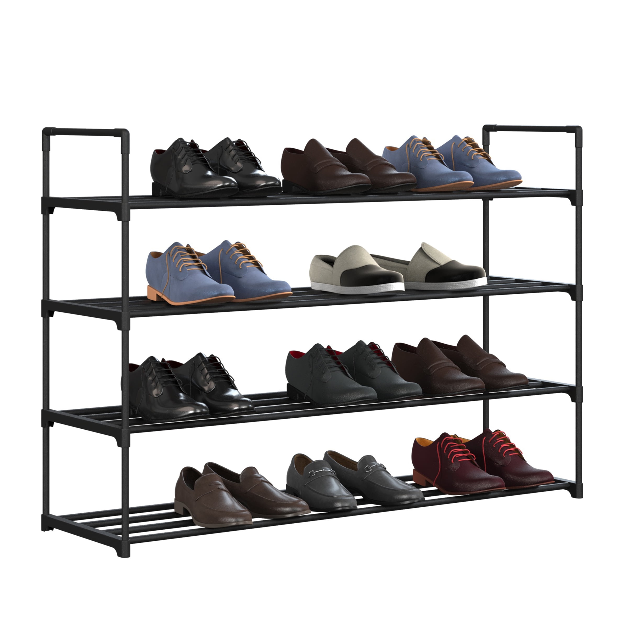 Shoe Storage Rack - Shoe Organizer for Closet, Bathroom, Entryway by Lavish  Home (Black) - On Sale - Bed Bath & Beyond - 27814703