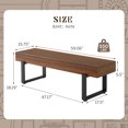 thumbnail image 2 of Jopath 59" Wood Bench for Bedroom End of Bed, Farmhouse Indoor Kitchen Table Benches,Versatile Modern Shoe Bench for Entryway, Espresso, 2 of 8