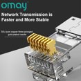 OMAY CAT6/7 CAT5 Pass Through RJ45 Modular Plug Network Connectors UTP