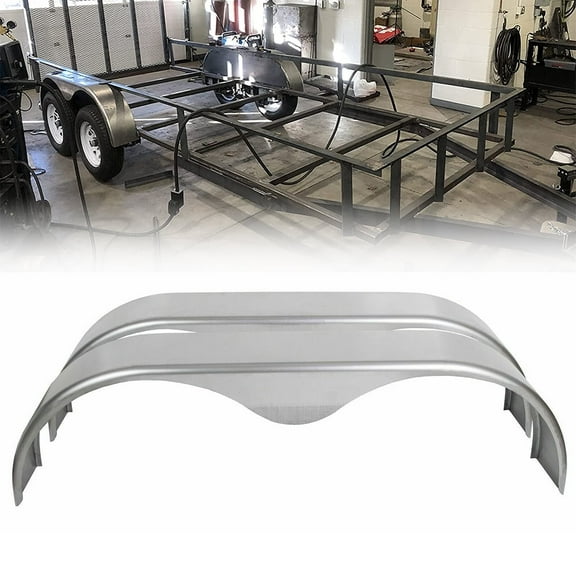Kojem 2Pcs Tandem Axle Trailer Fender for 13-15 Inch Wheels 9" x 66" x 19.5" W/Teardrop Enclosed Trailers