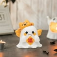 thumbnail image 2 of Halloween Ghost Figurines Decor - Cute Mini Resin Ghost Statues with Pumpkins for Home, Desk, Shelf & Party Decorations, Spooky Fun Halloween Decor, 2 of 6