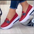 thumbnail image 2 of Zapatos para caminar cómodos mocasines de cuña cómodos con plataforma, antideslizantes, zapatos de conducción para mujer, casuales, planos de poliuretano Xishao ropa, 2 of 2