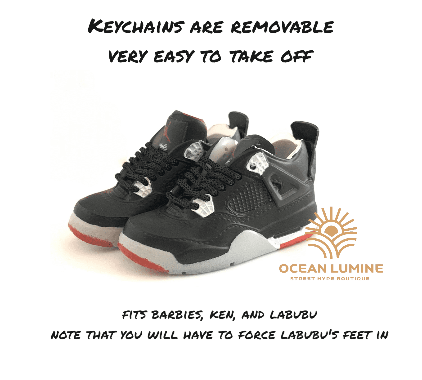 OLB- Jordan 1 X TS Mocha Keyring 3D Sneaker Shoe Key Chain-A Pair Shoe With Box