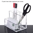 thumbnail image 3 of MesaSe Conteneur à Stylos Portable Transparent Remplacement Table Étudiante Ciseaux Brosse Pot de Rangement Organisateur, 3 of 7