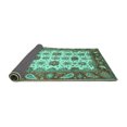 thumbnail image 2 of Ahgly Company Indoor Round Abstract Turquoise Blue Modern Area Rugs, 7' Round, 2 of 4