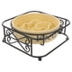 thumbnail image 1 of Comedero de cerámica para perros de alimentación lenta - Plato elevado con soporte anti-tragos para razas pequeñas y medianas, 1 of 7