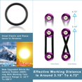 thumbnail image 4 of Rolling Gears JDM Bumper Quick Release Front Rear Bumper Fasteners, 4 Piece (Purple), 8 x O-Ring, 4 of 4