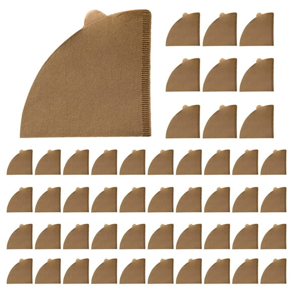 50 filtros de repuesto, filtros de papel natural desechables, filtros de cono, papeles de filtro de café para filtros de té goteadores , Marrón V02