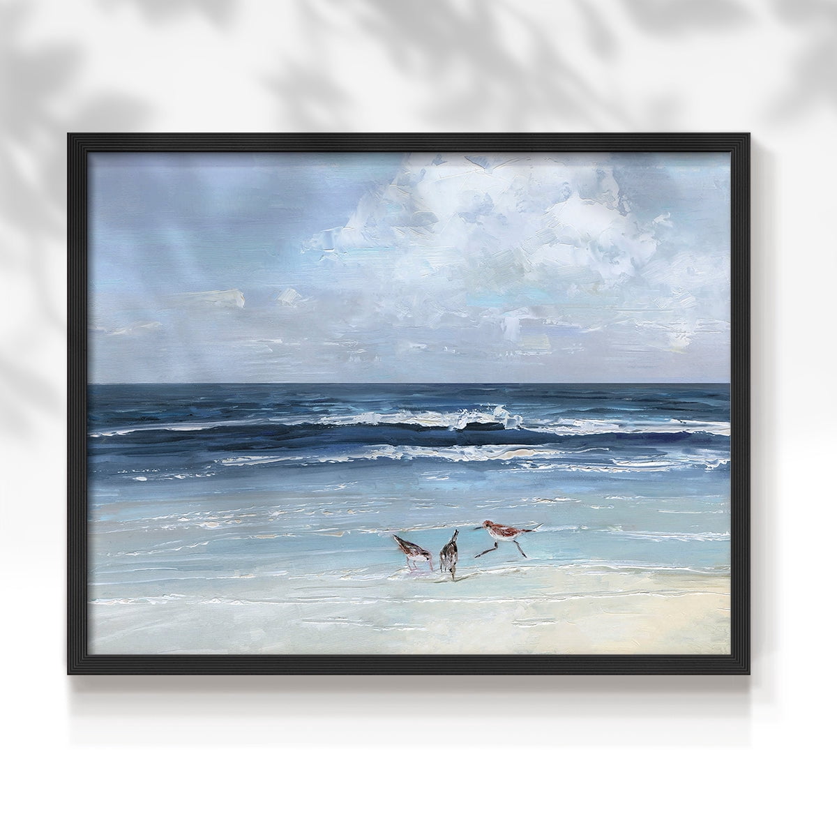 Beach Trio by Sally Swatland - Restickable Framed Giclée Print