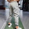thumbnail image 4 of Puntoco Pantalones holgados de color liso para hombre, para deportes, ocio, con cintura elástica, para entrenamiento, fitness, correr, versátiles, sanitarios, 4 of 7