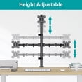thumbnail image 2 of Soporte para Monitor Triple MOUNT PRO Negro Ajustable con Montaje VESA de Mesa, 2 of 8