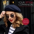 thumbnail image 3 of Women's Wool French Beret – Stylish, Chic & Cozy Parisian Unisex Hat for All Seasons, 3 of 6