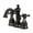 Matte Black, variant on Kingston Brass FSC1601BX Metropolitan 4 in. Centerset Bathroom Faucet with Brass Pop-Up, Polished Chrome