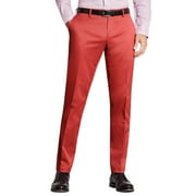 New Brooks Brothers Mens Dark Pink Clark Fit Cotton Stretch Pants 35W x 30L 8569-3