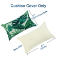 thumbnail image 4 of Unique Bargains Green Leaves Pattern Throw Cushion Cover 12' x 20' Dark Green 2PCS, 4 of 10