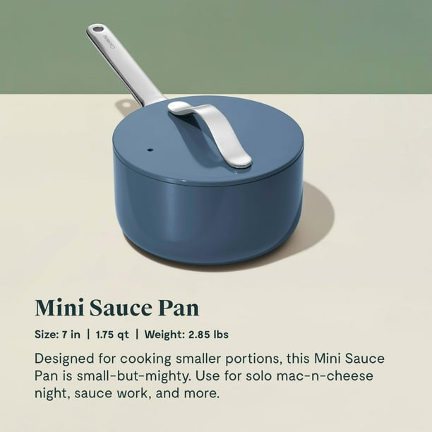 Juego Mini Sartén Y Cacerola Caraway - Cerámica Antiadherente No Tóxica, 8 Pulgadas Y 1.75 Qt, Apto Para Horno