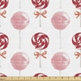thumbnail image 1 of Dessert Upholstery Fabric by the Yard, Hand Drawn Like Highly Detailed Sugar Lollipop Candies Sketch Art Print, Decorative Fabric for DIY and Home Accents, White and Multicolor by Ambesonne, 1 of 5