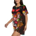 thumbnail image 2 of Saiise Scooby-Doo Ca Pajamas Sets for Women Soft Short-Sleeved Pjs with Lounge Shorts Two Piece Sleepwear S-4XL, 2 of 7