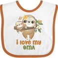 thumbnail image 3 of Inktastic Sloth I Love My Oma Boys or Girls Baby Bib, 3 of 4
