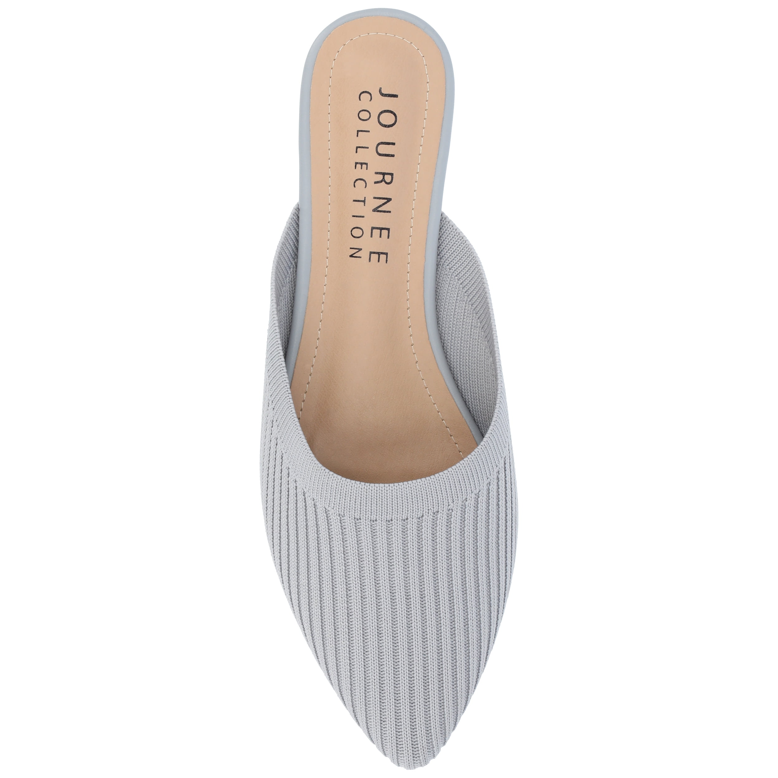 Journee Womens Aniee Slip On Almond Toe Mule Flats, Widths Available
