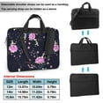thumbnail image 6 of YFYANG 13 inch Universal Laptop Bag Oxford Cloth Laptop Sleeve, Multi-functional Purple Watercolor Vintage Floral Texture Notebook Computer Messenger Bag Handbag, 6 of 8